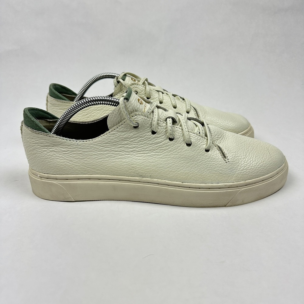 Community Made Sneakers Mens‎ 9.5 Cream Handcrafted Leather Vibram Low Top